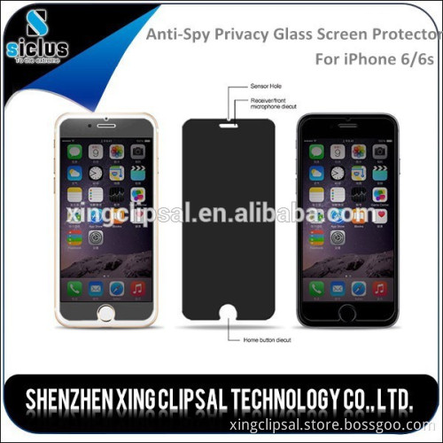 Anti Fingerprint 180 degreee Privacy Anti-spy Tempered Glass Screeb Protector Shield for Samsung S3 mini
